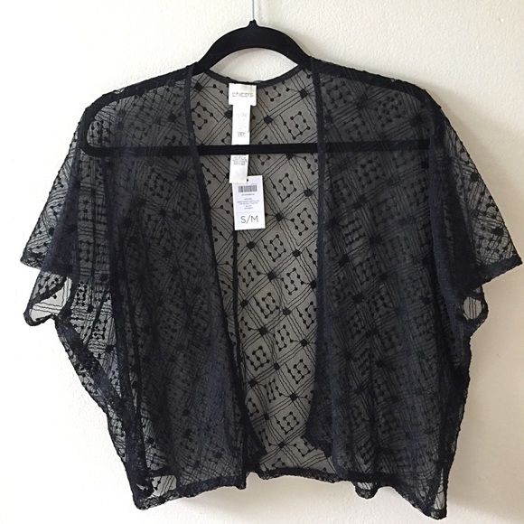 Chico's Sweaters - Chico’s Shrug Open Embroidered Cardigan S/M